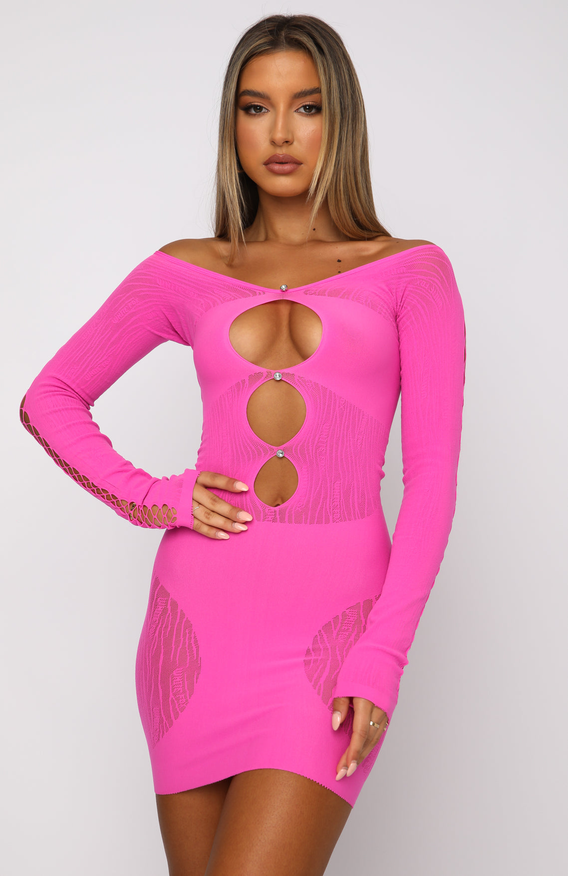 One Of A Kind Mini Dress Hot Pink ...